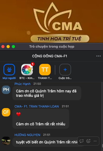 Phản hồi thật của học viên từ buổi học trước 2