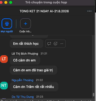 Phản hồi thật của học viên từ buổi học trước 7